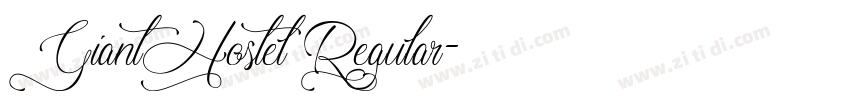 GiantHostel Regular字体转换